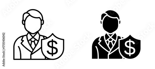 Beneficiary icons set for apps and web.