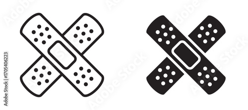 Band aid icons set for apps and web.