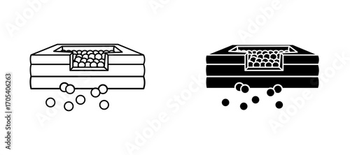 Ball pit icons set for apps and web.