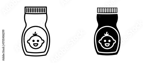 Baby powder icons set for apps and web.