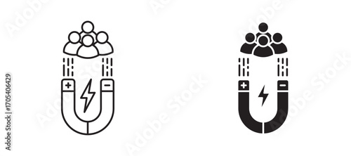 Attraction icons set for apps and web.