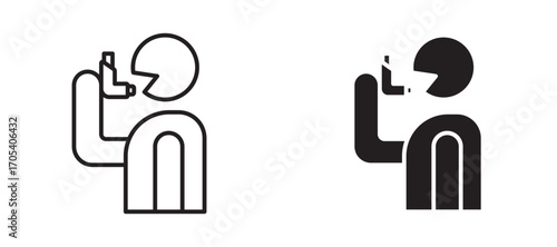 Asthma icons set for apps and web.