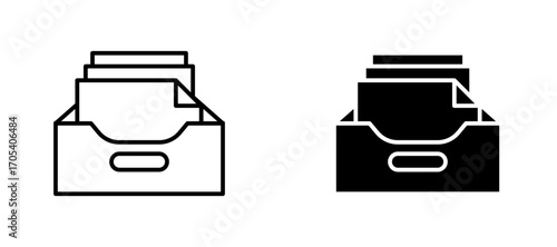 Archives icons set for apps and web.
