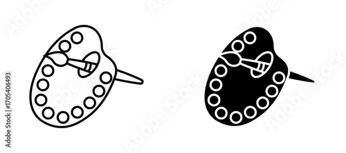 Artist color palette icons set for apps and web.