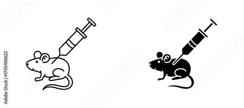 Animal testing icons set for apps and web.