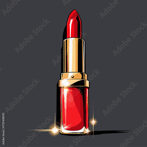 comic book style lipstick vector