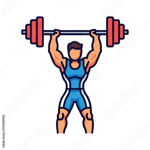 Bodybuilder lifting heavy weights in a gym.