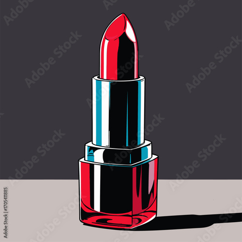 comic book style lipstick vector