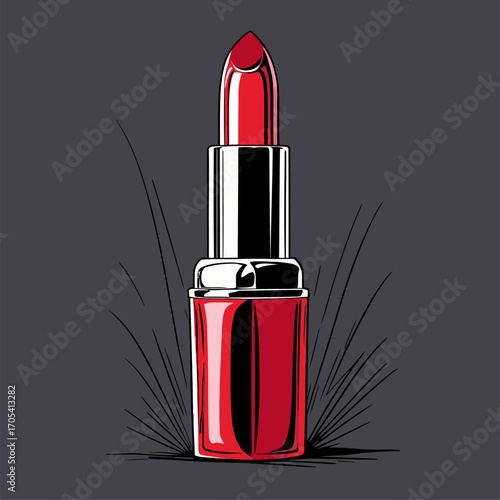 comic book style lipstick vector