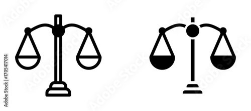 Scale Icon set in black color for ui designs