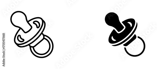 Nipple Icon set in black color for ui designs