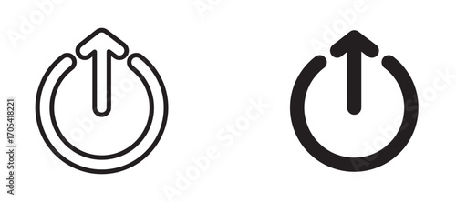 Logout Icon set in black color for ui designs