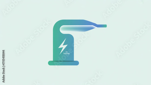 Illustration of an electric vehicle charging station, a device that provides electrical energy for recharging electric vehicles