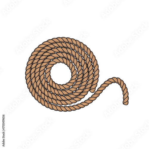 Coiled Rope Nautical Theme.