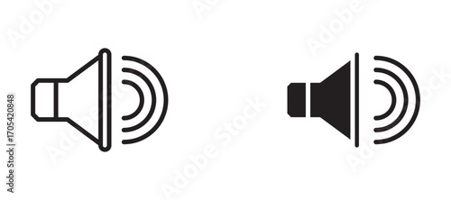 Audio Icon set in black color for ui designs