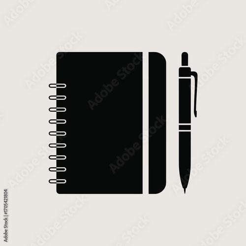 Open spiral notebook and pen with an empty page on a white office desk for your business notes