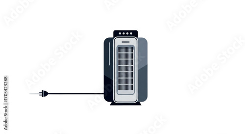 Modern Air Purifier Device with Power Cord.