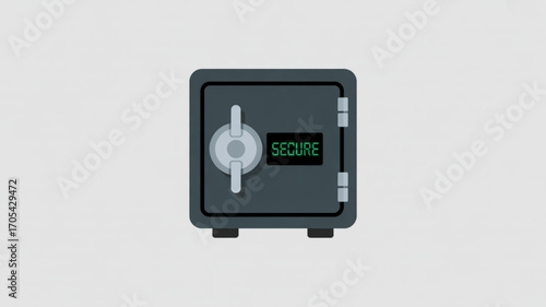 Secure safe box, symbolizing data protection, financial security, and confidential information storage
