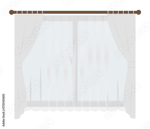  Lace curtain illustration