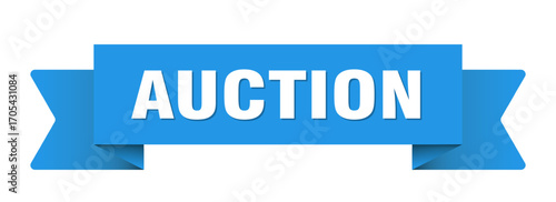 auction ribbon isolated on transparent background. auction ribbon