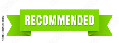 recommended ribbon isolated on transparent background. recommended ribbon