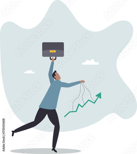 Financial growth, profit increase or earning capital gain, growing investment or market domination or improvement .about a man and his life.
