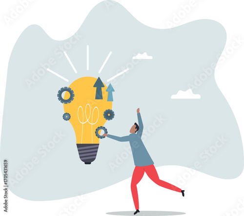 Process improvement, adjustment to improve efficiency or productivity, project progress or development to increase performance..about a man and his life.