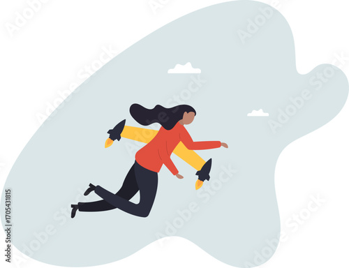 Success booster or accelerate career growth, woman power or lady leadership, speed up working progress or boost work ambition.about a man and his life.