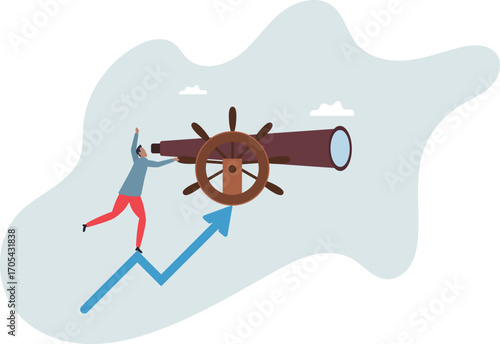 Leadership to lead company direction, vision to see opportunity, skill to overcome challenge or decision to control and drive growth.about a man and his life.
