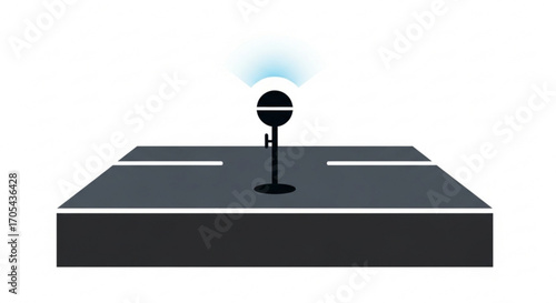 Modern technology hub with wireless signal, perfect for illustrating internet connectivity, digital networks, and innovative communication solutions, originally a scalable vector graphic
