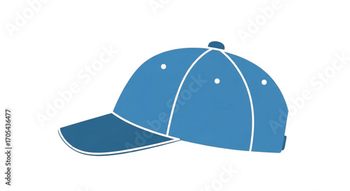 Blue baseball cap illustration.