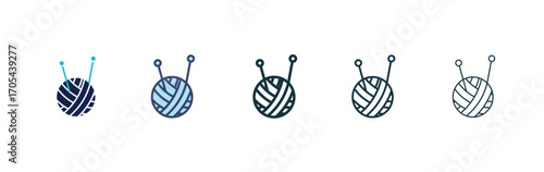 Wool ball icons vectors for apps and web.