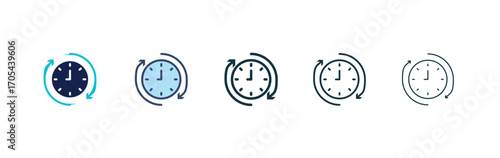 Uptime and downtime icons vectors for apps and web.