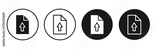 Upload file icons vectors for apps and web.