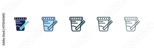 Urine test icons vectors for apps and web.