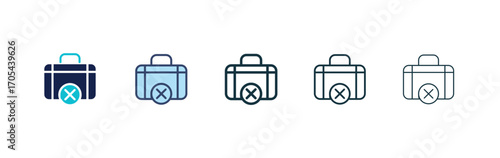 Unemployment icons vectors for apps and web.