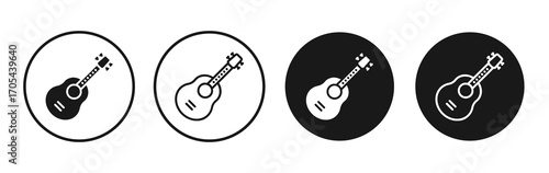 Ukulele icons vectors for apps and web.