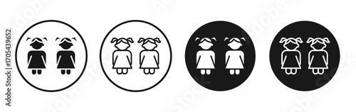 Twin icons vectors for apps and web.