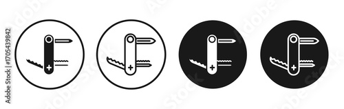 Swiss knife icons vectors for apps and web.