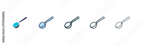 Spoon icons vectors for apps and web.