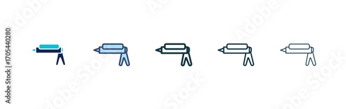 Sealants gun icons vectors for apps and web.