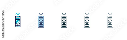 Remote control icons vectors for apps and web.