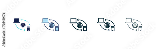 Remote Access icons vectors for apps and web.