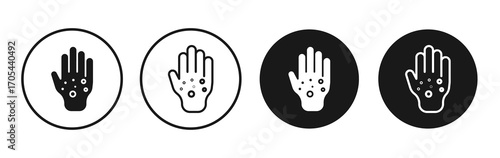 Rash hand icons vectors for apps and web.