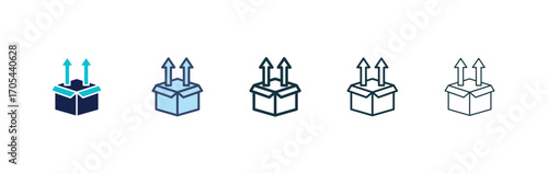 Product release icons vectors for apps and web.
