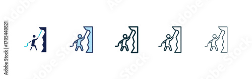 People Climbing icons vectors for apps and web.