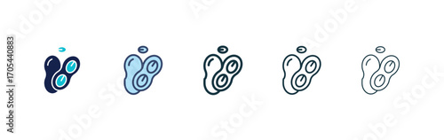 Peanut icons vectors for apps and web.