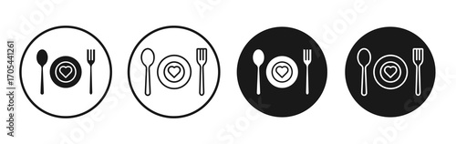 Love Plate icons vectors for apps and web.