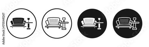 Lounge icons vectors for apps and web.