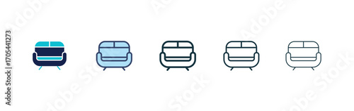 Lounge icons vectors for apps and web.